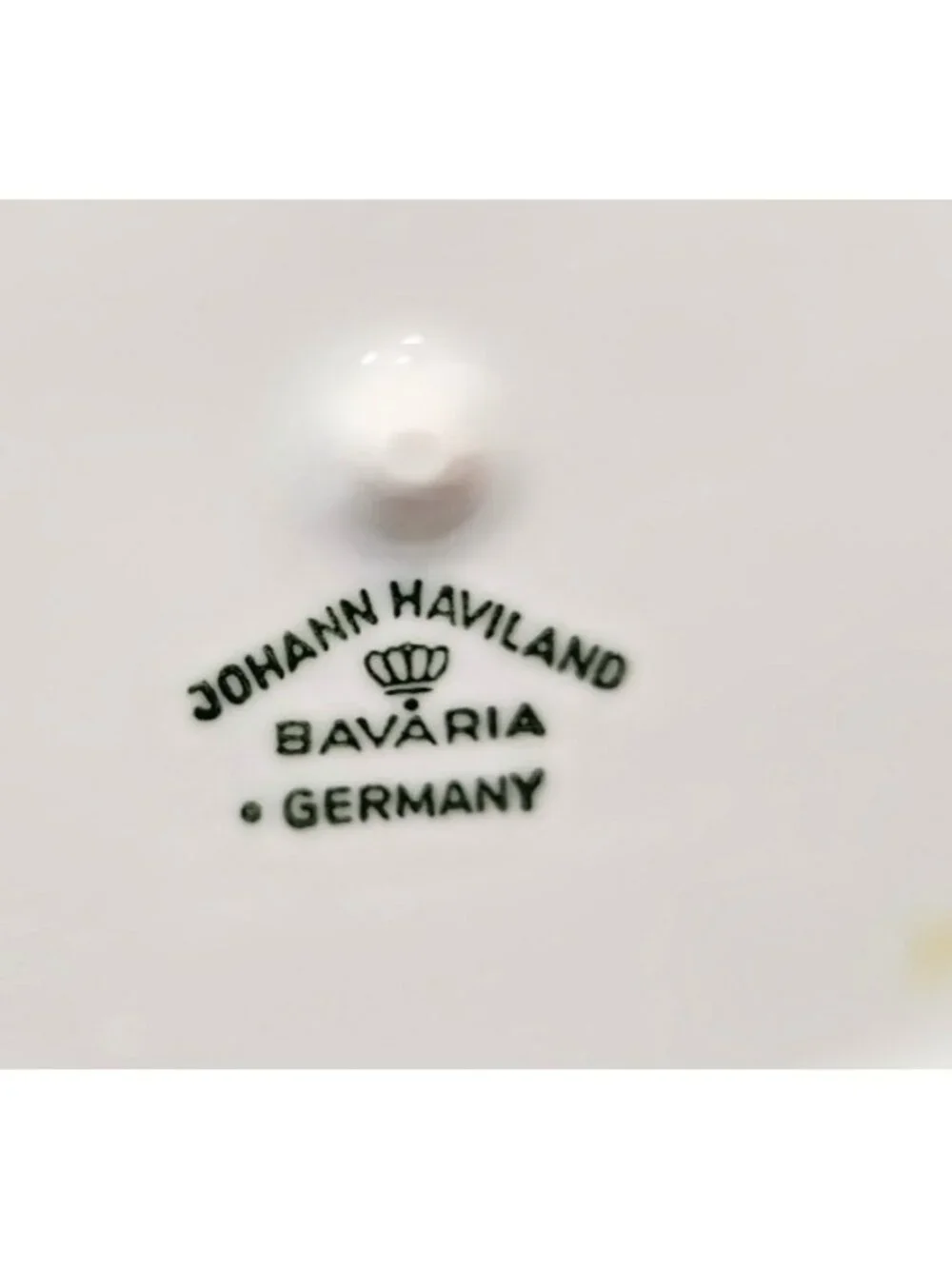 Vtg Johann Haviland Blue Garland China Bavaria Backstamp Gravy Boat w/Underplate